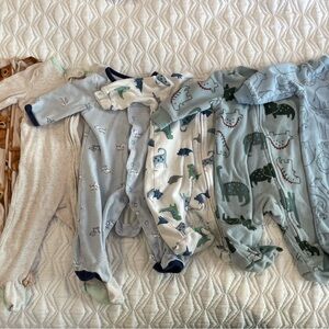 Posh Peanut Kids Pajamas Set - Blue, Green, Gray